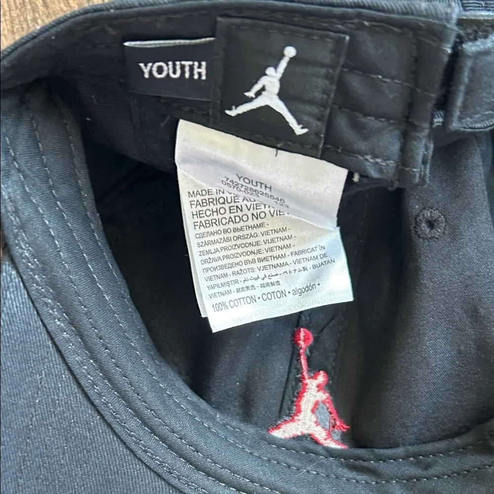 Jordan Black Cap with Red Emblem